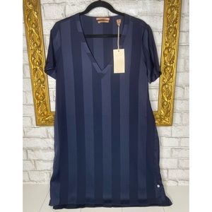 Scotch & Soda Tonal Stripe Short Sleeve Dress